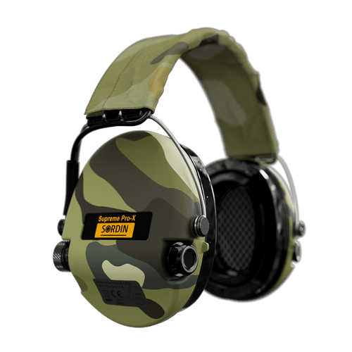 Sordin - Supreme Pro-X LED elektroniske høreværn i Camouflage